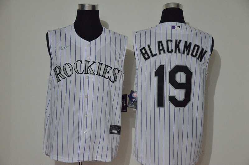 Rockies 19 Charlie Blackmon White Nike Cool Base Sleeveless Jersey,We sell and wholesale Rockies 19 Charlie Blackmon White Nike Cool Base Sleeveless Jersey on line form chian!